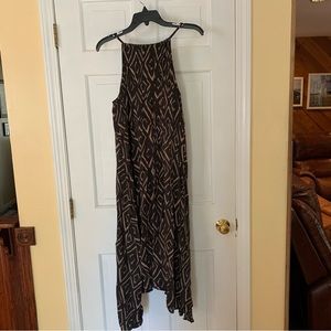 Black and Tan halter maternity dress by Liz Lange.